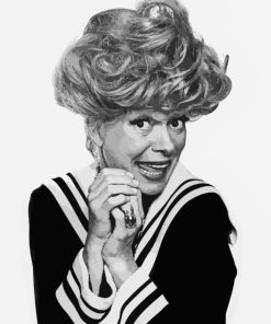 Carol Channing Black And White Diamond Painting