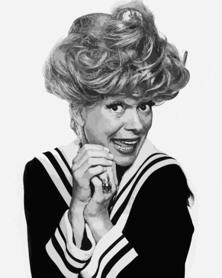Carol Channing Black And White Diamond Painting