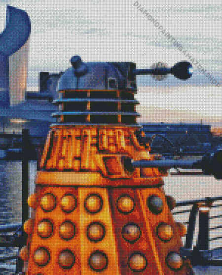 Close Up Dalek Robot Diamond Painting