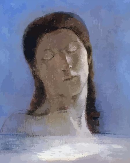 Closed Eyes By Odilon Redon Diamond Painting
