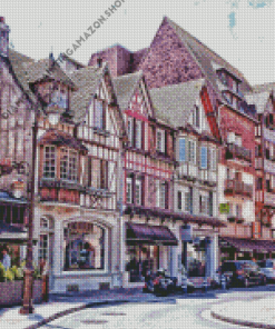 Deauvillev Buildings Diamond Painting