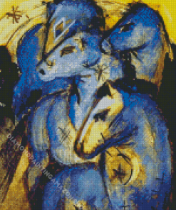 Franz Marc The Tower Of Blue Horses Diamond Painting