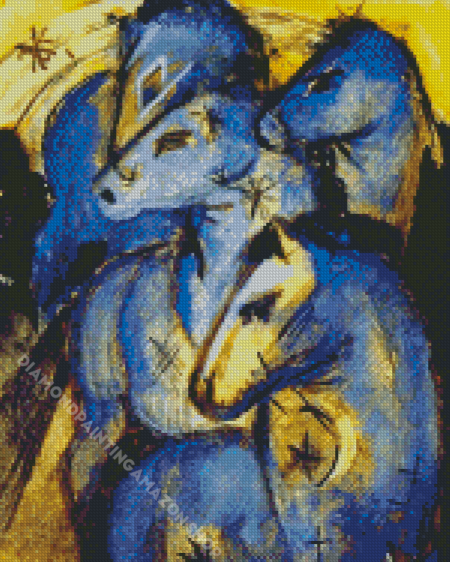 Franz Marc The Tower Of Blue Horses Diamond Painting