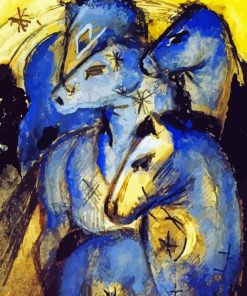 Franz Marc The Tower Of Blue Horses Diamond Painting