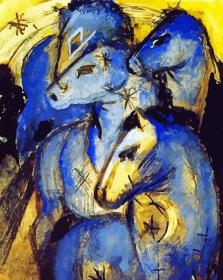 Franz Marc The Tower Of Blue Horses Diamond Painting