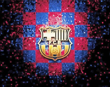 Glitter Barcelona Logo Art Diamond Painting