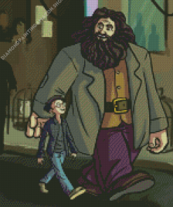 Hagrid And Harry Art Diamond Painting