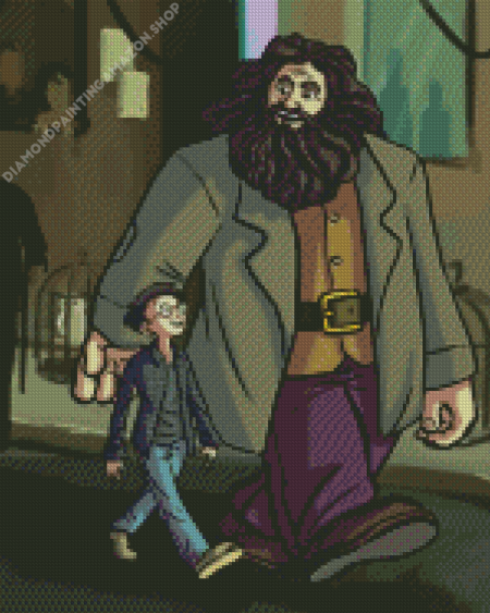 Hagrid And Harry Art Diamond Painting