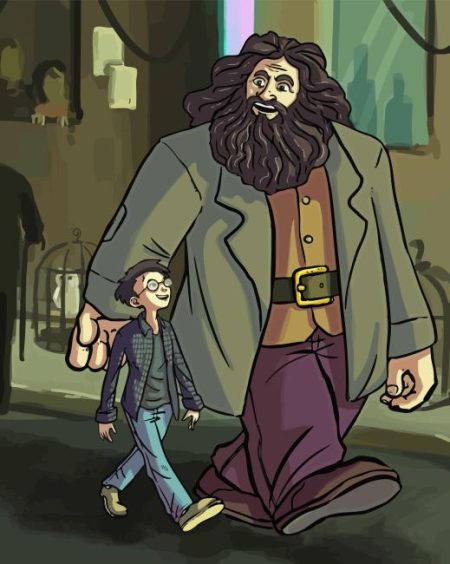 Hagrid And Harry Art Diamond Painting