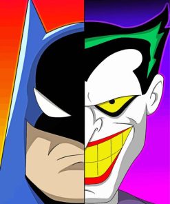 Half Batman And The Joker Diamond Painting