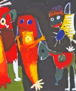 Hip Hip Hoorah By Karel Appel Diamond Painting