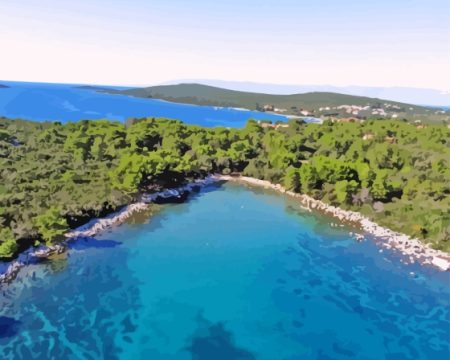 Južna luka In Ugljan Island Diamond Painting