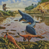 Mosasaurus In Land Diamond Painting