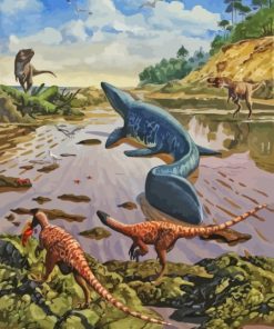 Mosasaurus In Land Diamond Painting