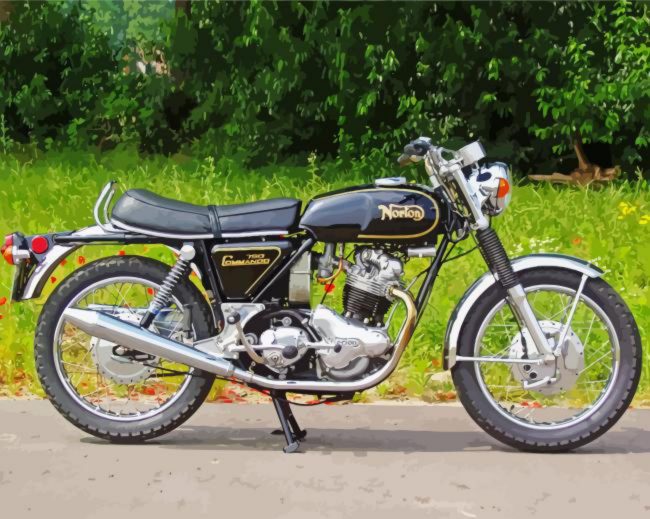 Norton 750 Commando Side View Diamond Painting