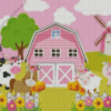 Pink Barn Diamond Painting