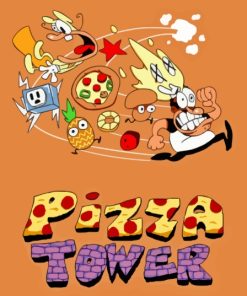 Pizza Tower Game Poster Diamond Painting