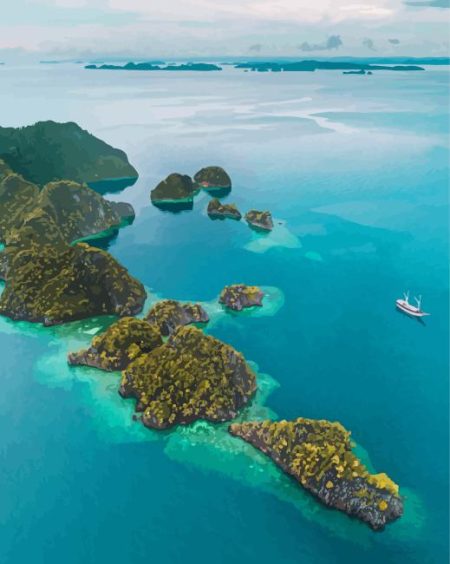 Raja Ampat Sky View Diamond Painting