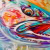 Steelhead Abstract Art Diamond Painting