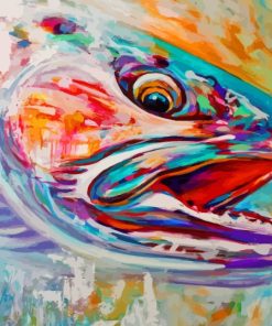 Steelhead Abstract Art Diamond Painting