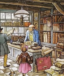 The Old Bookstore Diamond Painting