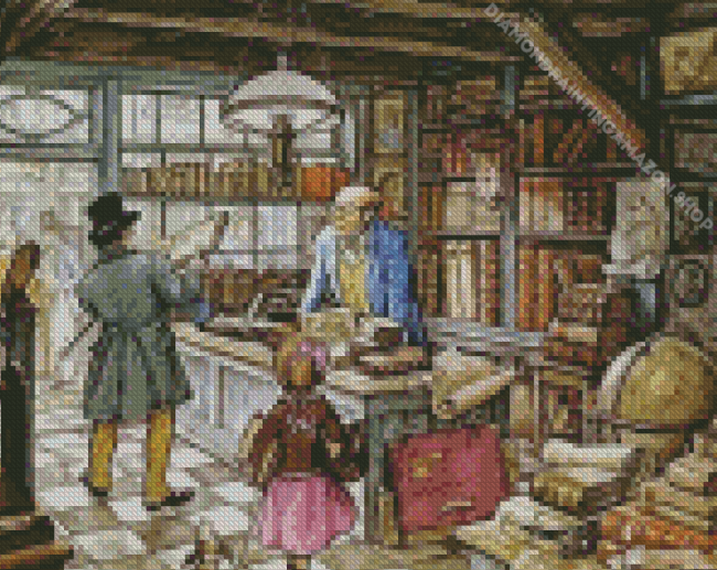 The Old Bookstore Diamond Painting