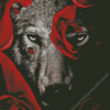 Angry Wolf Roses Diamond Painting