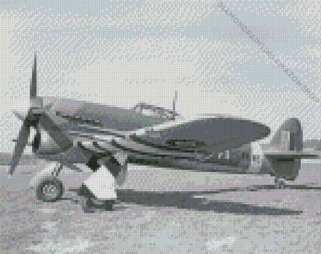 Black And White Hawker Typhoon Diamond Painting