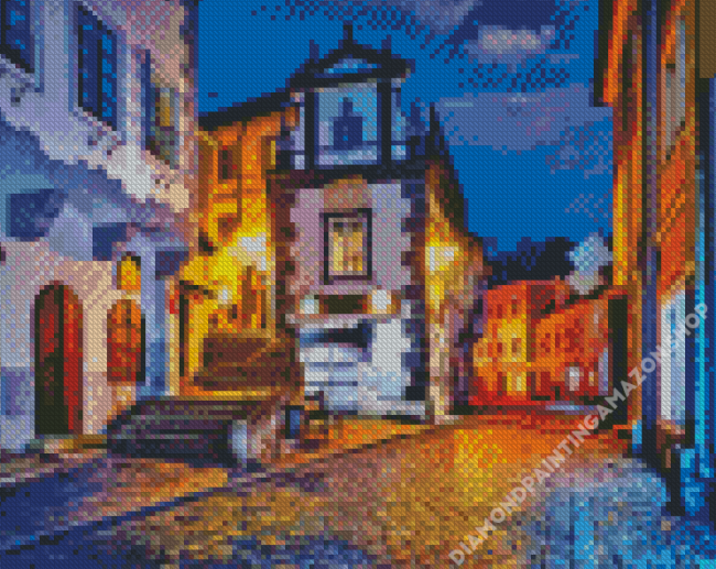 Cesky Krumlov At Night Diamond Painting