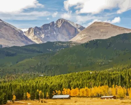 Colorado Mountains Long Peaks Diamond Painting