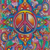 Colorful Mandala Peace Diamond Painting