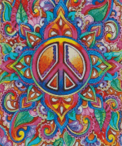 Colorful Mandala Peace Diamond Painting