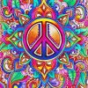 Colorful Mandala Peace Diamond Painting