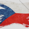 Czech Republic Flag Art Diamond Painting