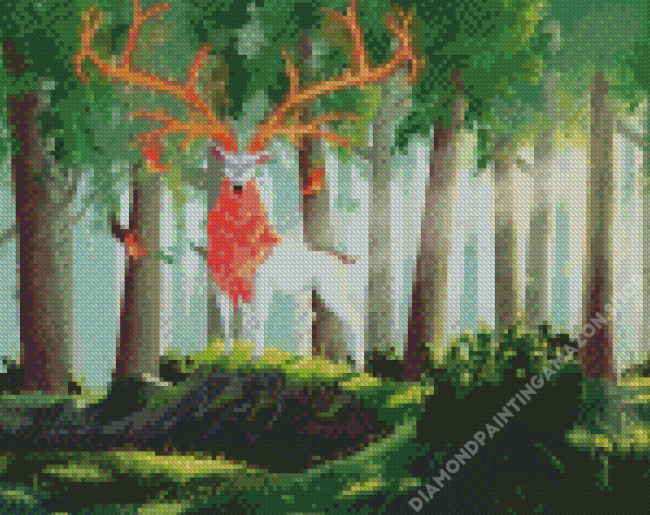 Fantasy Deer Stag Diamond Painting