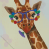 Giraffe With Flowers Diamond Painting