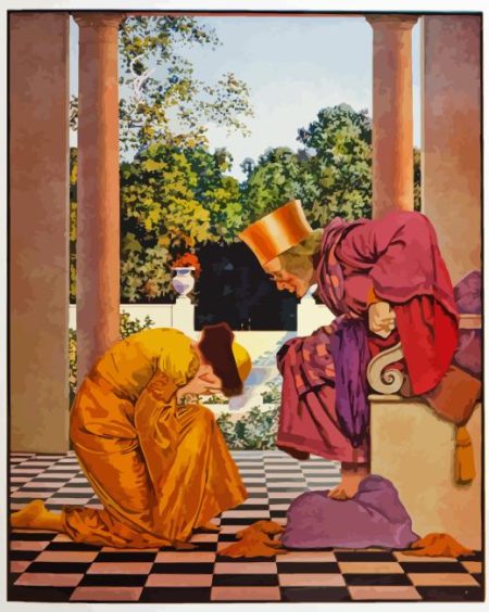 Lady Ursula Kneeling Before Pompdebile Diamond Painting