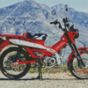 Red 125 Honda Motorcycle Diamond Painting