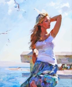 Woman And Birds Art Michael Garmash Diamond Painting