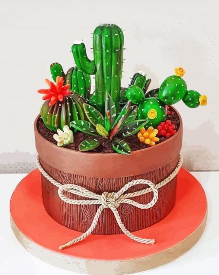 Cactus dessert Diamond Paintings