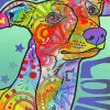 Colorful Abstract whippet Diamond Paintings