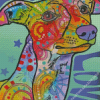 Colorful Abstract whippet Diamond Paintings