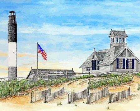 Oak island lighthouse Diamond Paintings