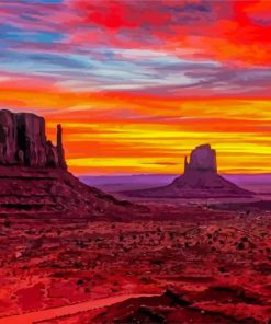 Southwestern At Sunset Diamond Paintings