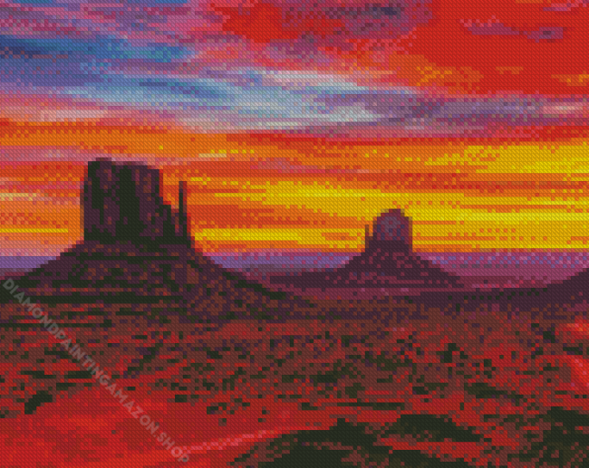 Southwestern At Sunset Diamond Paintings