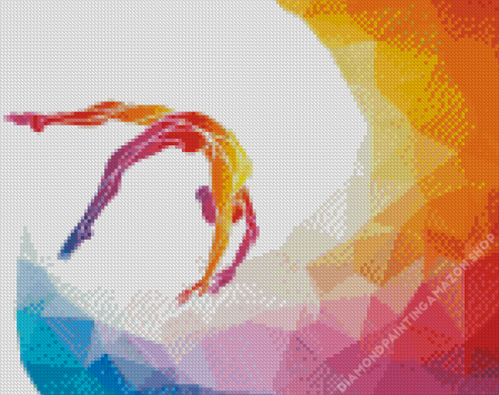 gymnastic woman silhouette Diamond Paintings