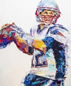 Abstract Tom Brady Diamond Painting