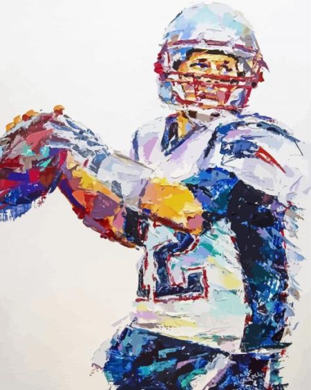 Abstract Tom Brady Diamond Painting