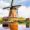 Abstract Windmill Reflection Diamond Painting