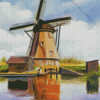 Abstract Windmill Reflection Diamond Painting